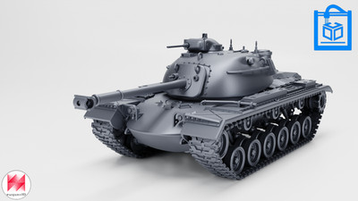 M48A2 General Patton Fahrzeugmodell 3D Druck mehrere Maßstäbe 1:35-1:16