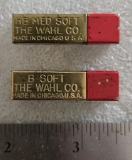 Vintage HB Med Soft Eversharp Red Top Square Leds Brass Lead with Free B Soft