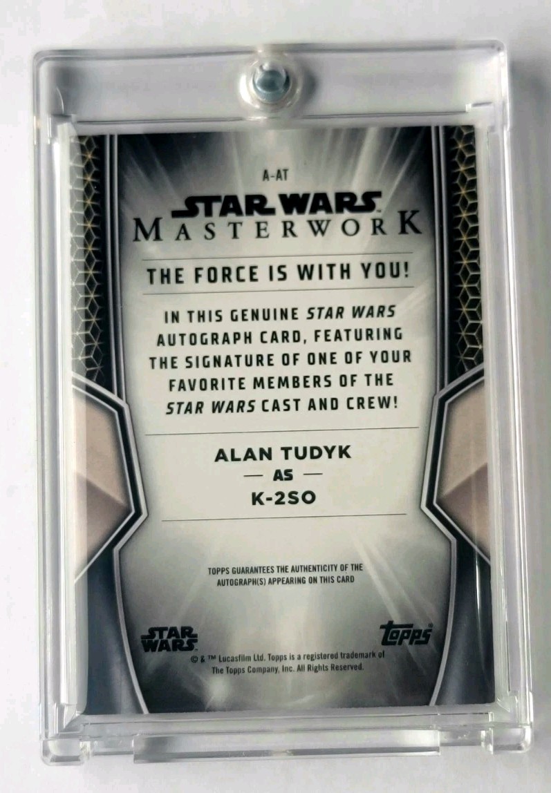 2025 Topps Star Wars Masterwork Alan Tudyk as K-2SO Base Auto view 4