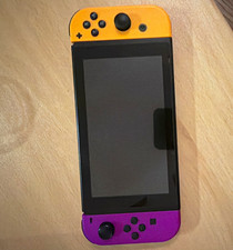 Nintendo Switch Handheld Console Black with Orange & Purple Joy-Con Controllers