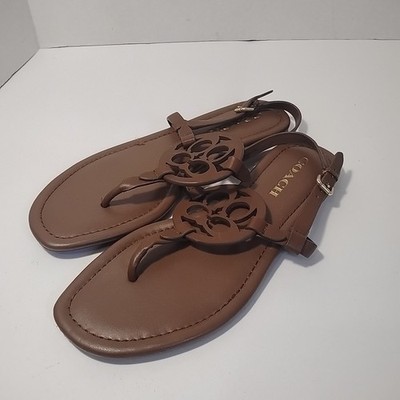 Brown womens Coach sandals C2924 size 7B good condition