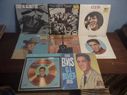 8x Lot Vintage Elvis Presley rare Vinyl Records 33rpm 12" instant collection C