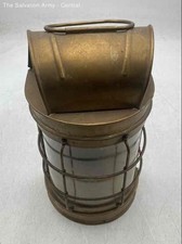 Gold Metal Functional Reflector Panel Maritime Lamp With Top Carry Handle