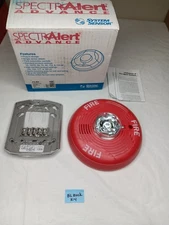 SYSTEM SENSOR PC4R FIRE ALARM HORN/STROBE CEILING RED MULTI CD AUDIO SELECT 4W