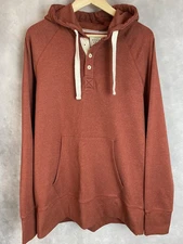 Normal Brand Puremeso Hoodie Men's XL Pumpkin Spice Henley Pullover Sweatshirt