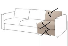 Nuovo IKEA VIMLE Copricuscino per sezione 1 posto, Hallarp beige,004.961.33