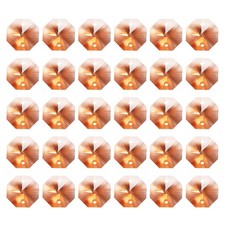 60 Pack K9 Crystal Octagon Beads 2 Holes 14mm Chandelier Prism Light Red