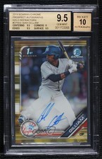 2019 Bowman Chrome Gold Refractor 38/50 Isiah Gilliam BGS 9.5 GEM MINT Auto 0h28