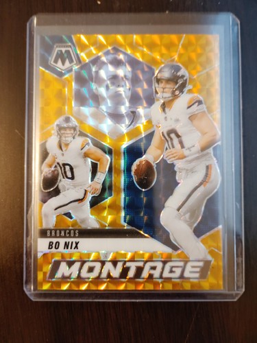Bo Nix [Mosaic Gold] #24 2025 Panini Mosaic Montage card
