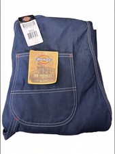 Dickies tall MENS Indigo blue DENIM jeans premium cotton BIB OVERALLS 38x36 new