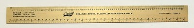Excel Tool Deluxe Model Railroad Reference Ruler 12-1/2in Gold Anodized Aluminum