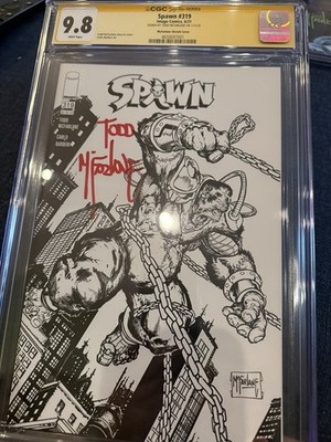 Spawn #319  McFarlane Sketch Variant Cover CGC 9.8 Signed By Todd McFarlane!