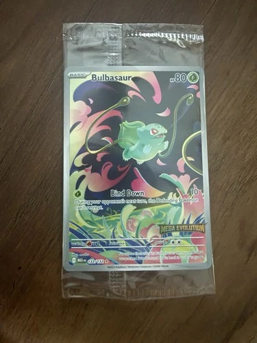 Pokémon TCG Bulbasaur Mega Evolution Stamped Holo Card 133/132 Sealed