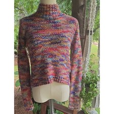 Loft Outlet Multi-color Mock Neck Sweater Size Extra Small