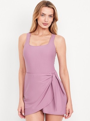 women short dresses Gingham Seersucker Mini Shift Dress main image 1