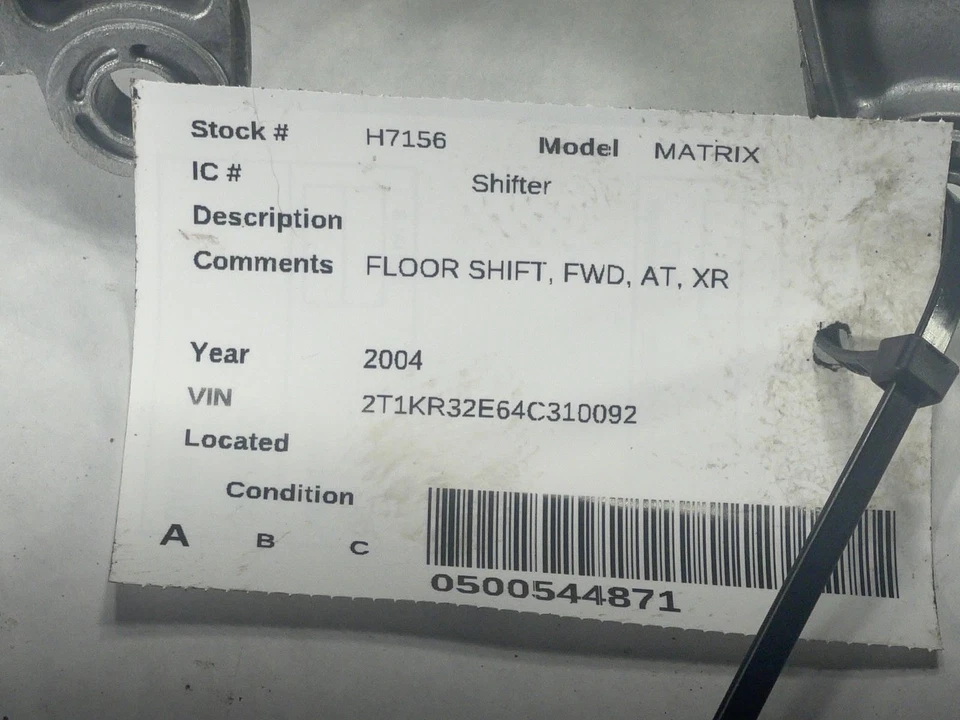 Conjunto de palanca de cambios de transmisión automática usada se adapta a: Toyota Matrix Grade 2004 Foto 3 de 4