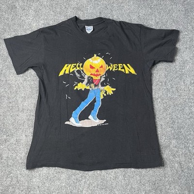 Vtg 1987 Helloween Seven Keys Tour T-shirt Metal Band Concert Tee Single Stitch