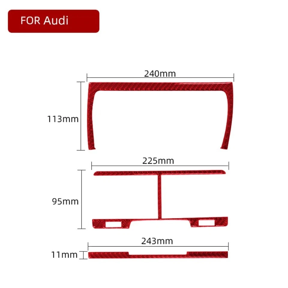 For Audi Q7 2007-2015 Central Air Conditioner Outlet Vent Panel Frame Sticker - Изображение 2 из 4