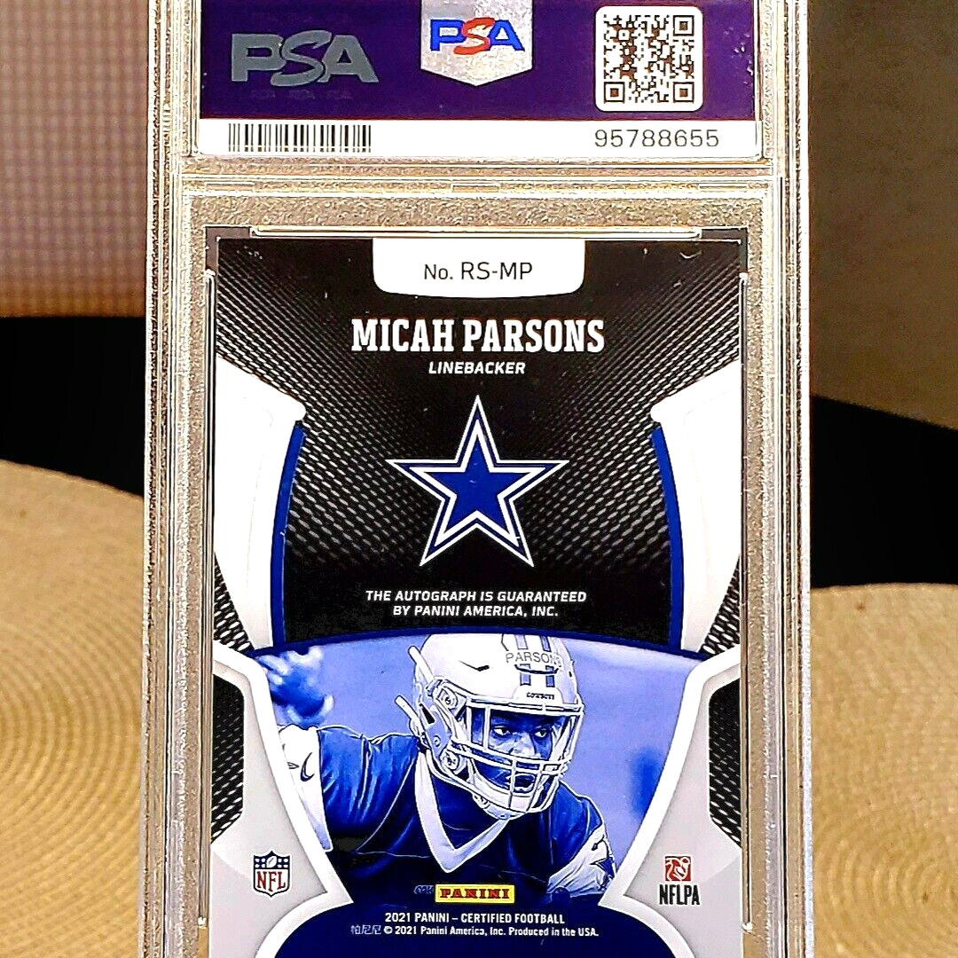 💥/99!💥 Micah Parsons - 2021 Panini Certified ROOKIE Signatures /99 - PSA POP 1 view 3