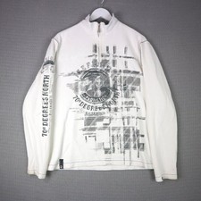 Point Zero Y2K Quarter Zip Cotton Sweater Large