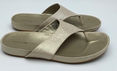 champagne colored flip flops