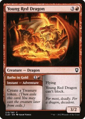 red dragon cards mtg YOUNG RED DRAGON x4 mtg NM-M Commander Legends Baldurs Gate 4 Common