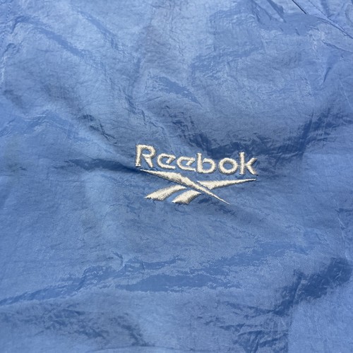 Vintage Reebok Windbreaker Mens Extra Large Blue Embroidered Hooded - Picture 3 of 14