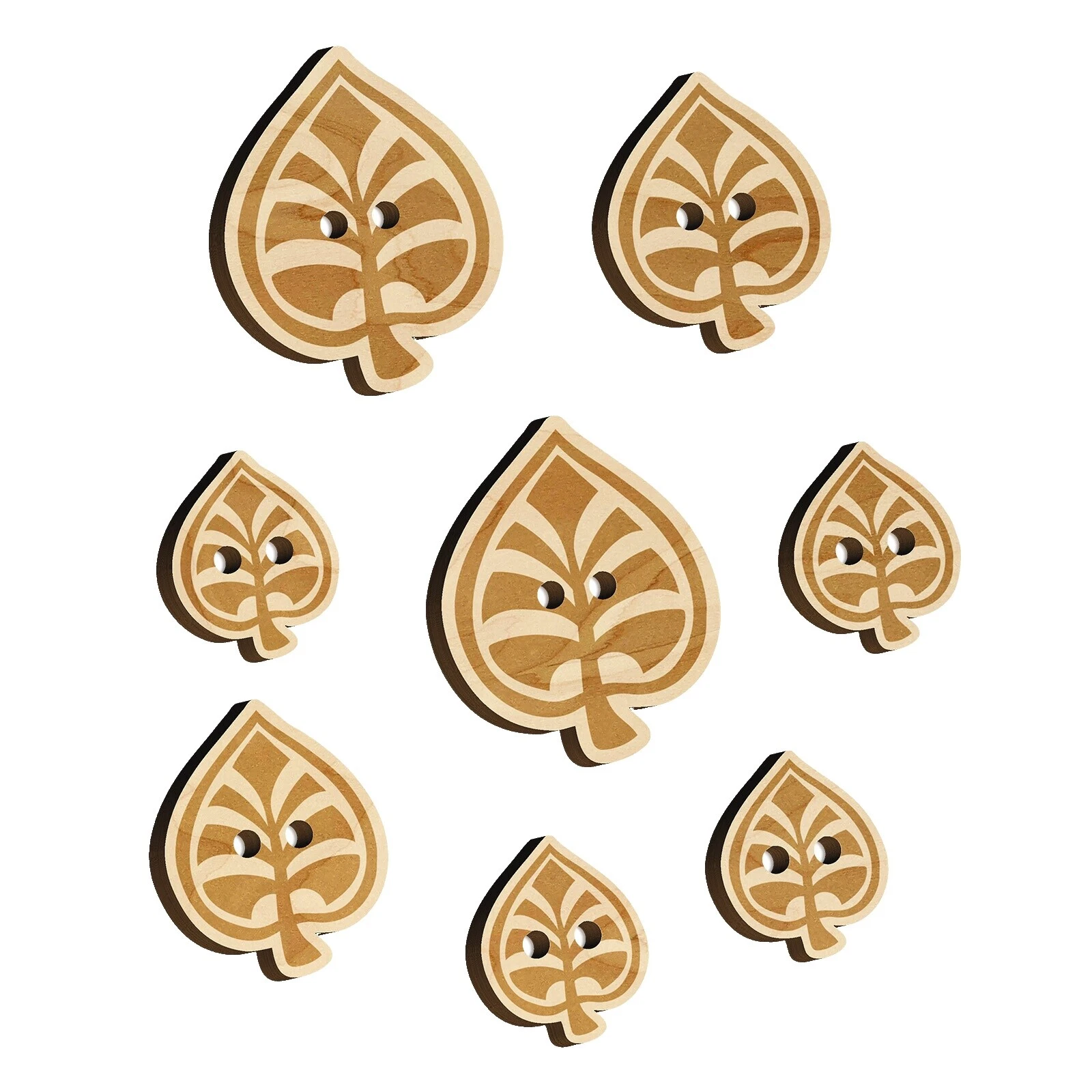 Wooden Novelty/Dress-It-Up Shapes Drapery Craft Sewing Buttons