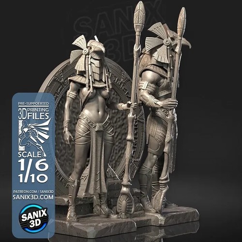 Horus Guard 3D Printed Figures - Iconic Stargate Egyptian Warrior, Unpainted - Picture 4 of 7