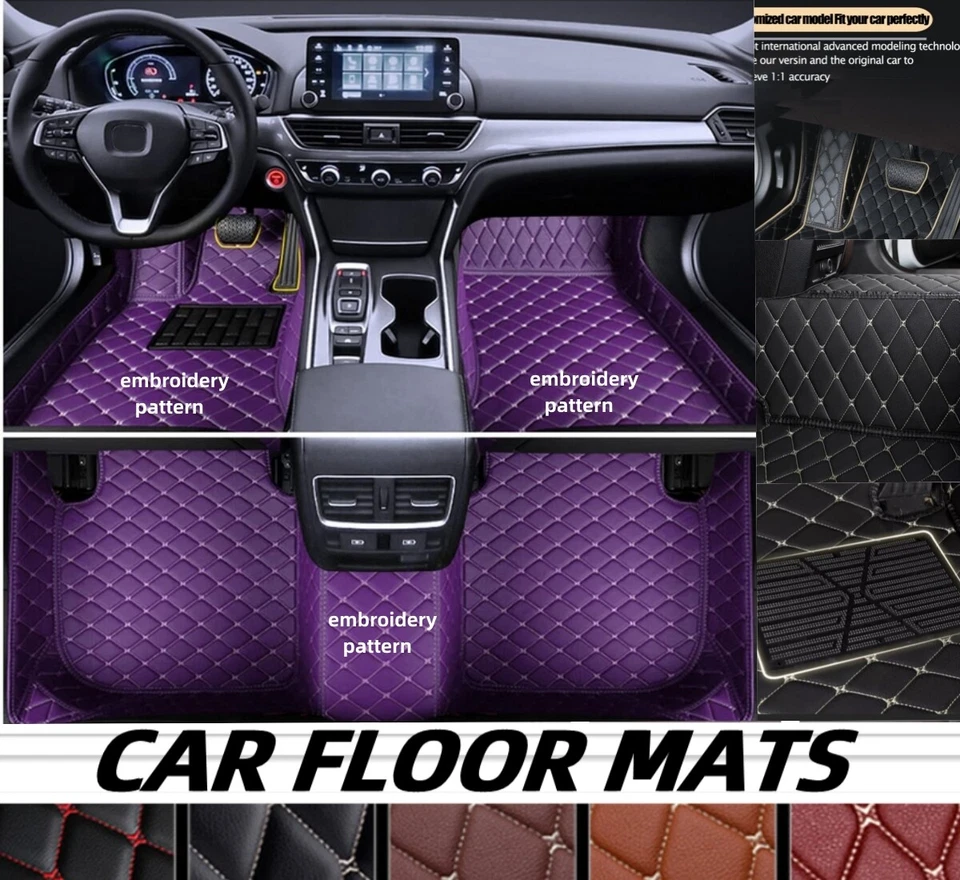 For Aston Martin Car Floor Mats Waterproof Liners All Weather PU Leather Custom Foto 3 de 4