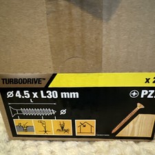 TURBODRIVE 4.5 x 30mm / 1.25” premium wood screw countersunk PZ2 head X 400
