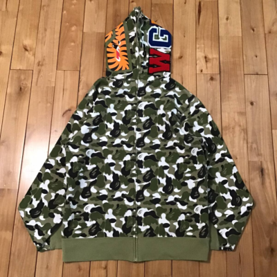 A BATHING APE® BAPE A Bathing Ape Men ABC Camo Bape Full Zip Hoodie green