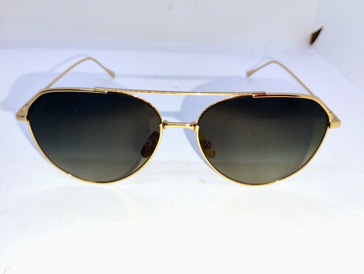 DIFF Eyewear Dash WT-YL16 White & Yellow Aviator Sunglasses Unisex Diff Dash GD-FG16P Gold/Green Aviator Sunglasses | eBay main image 3