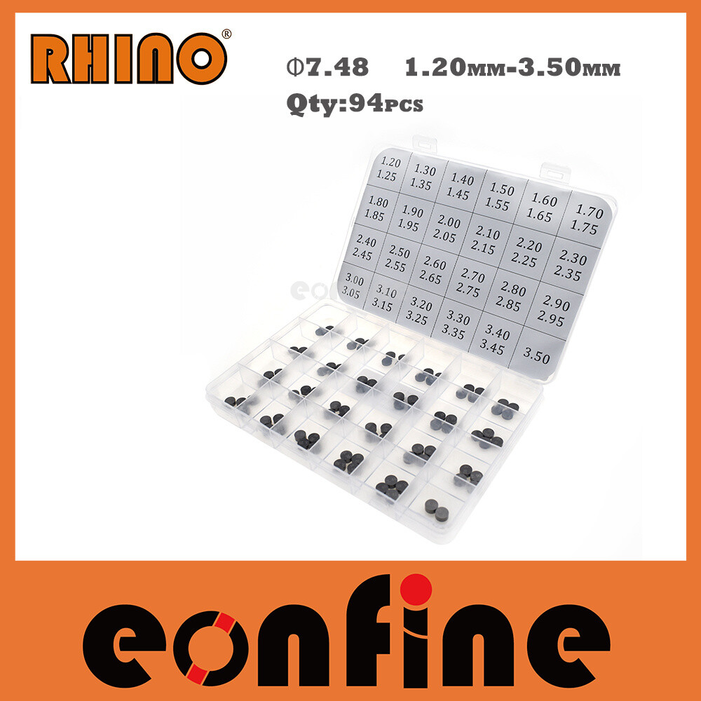 Rhino 94Pcs 7.48mm Valve Shim Kit Fit Honda CHF50P Metropolitan II 2002