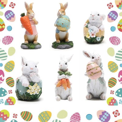 Easter Bunny Decorations Spring Home Decor Bunny Figurines G8U0