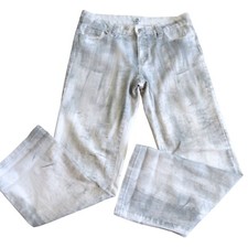 Cache Womens 6 Silver Wash Denim Jeans Straight Leg Mid Rise Stretch Cotton