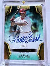 ⚾️JOHNNY BENCH 2024 TOPPS FIVE STAR BASEBALL 👑#FSA-JB On-Card ✍️AUTO /75 AQUA;