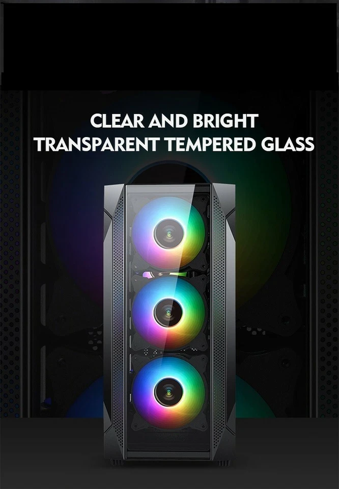 Gaming PC case, Condition is new, ATX, M-ATX, Mini-ATX motherboard compatible. - Image 4 of 4