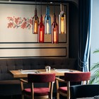 5-heads Wine Bottle Hanging Chandelier Pendant Lamp Ceiling Light Fixture