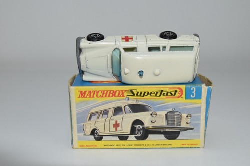 B8 1:60 3INCH 3 INCH MATCHBOX SUPERFAST 3 MERCEDES BENZ BINZ AMBULANCE EXIB - Bild 11 von 16