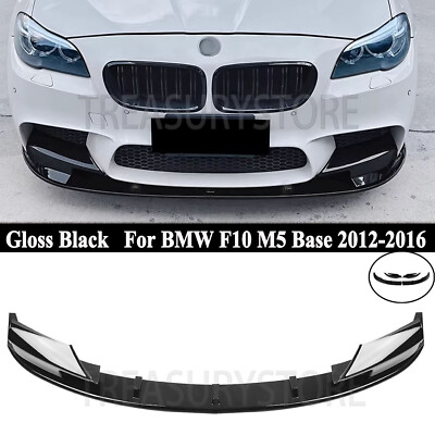 Front Bumper Lower Spoiler Splitter Lip Kit Gloss Black For BMW F10 M5 2012-2016