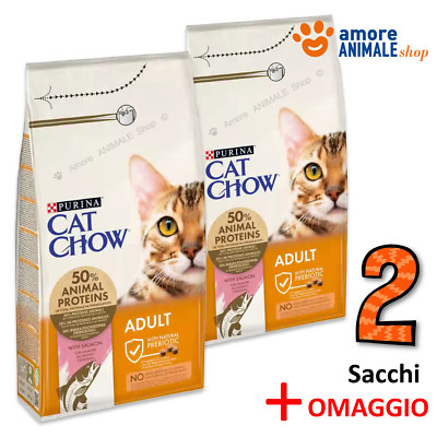 2 SÄCKE - PURINA Cat Chow   ADULT, Lachs - 10 kg - Katzenfutter, Katzen