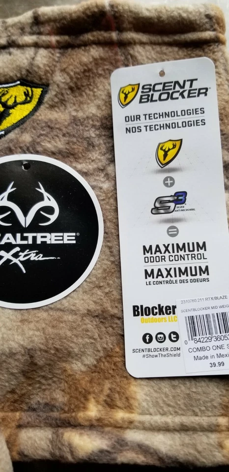 NEW RealTree Xtra Blaze Fleece Beanie & Gaiter Camo Winter Face Mask Hat Neck - Image 4 of 4