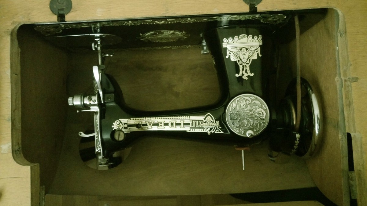 Vintage IDEAL Sewing Machine w Foot Pedal Recessed | eBay