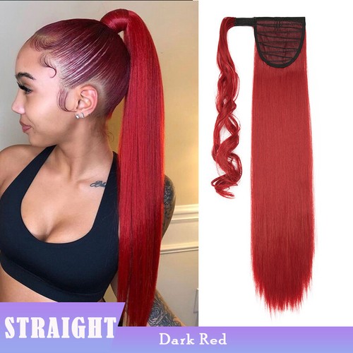 Thick Wavy Clip-in Ponytail Hair Extensions Real Soft Natural As Human Pony Tail - Picture 42 of 142