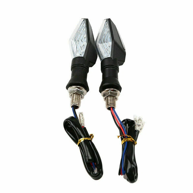 2 Piezas Luz LED Azul Ámbar Señal de Giro Moto Universal Para Harley Foto 3 de 4