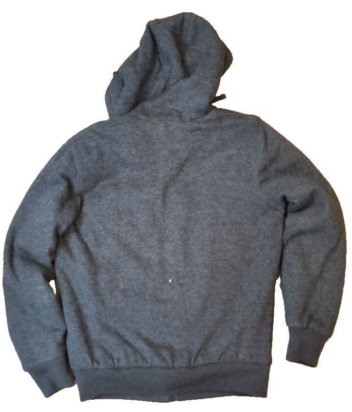 Buffalo David Bitton Mens M Gray Sherpa Lined Hoodie Hooded Jacket