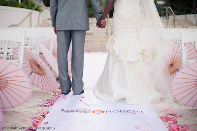 Wedding Aisle Runner Monogram Isle Runner Ceremony Decoration