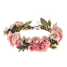 Adjustable Flower Crown Floral Headpiece Floral Crown Wedding Festivals Photo...