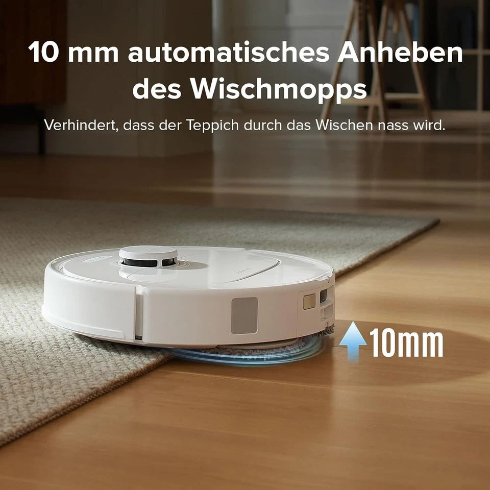 Roborock Qrevo S Saugroboter mit Wischfunktion, 7000 Pa HyperForce Weiß Roboter - Bild 4 von 4